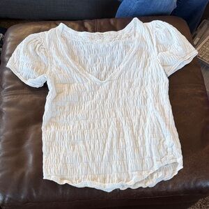 We The Free Textured White Blouse